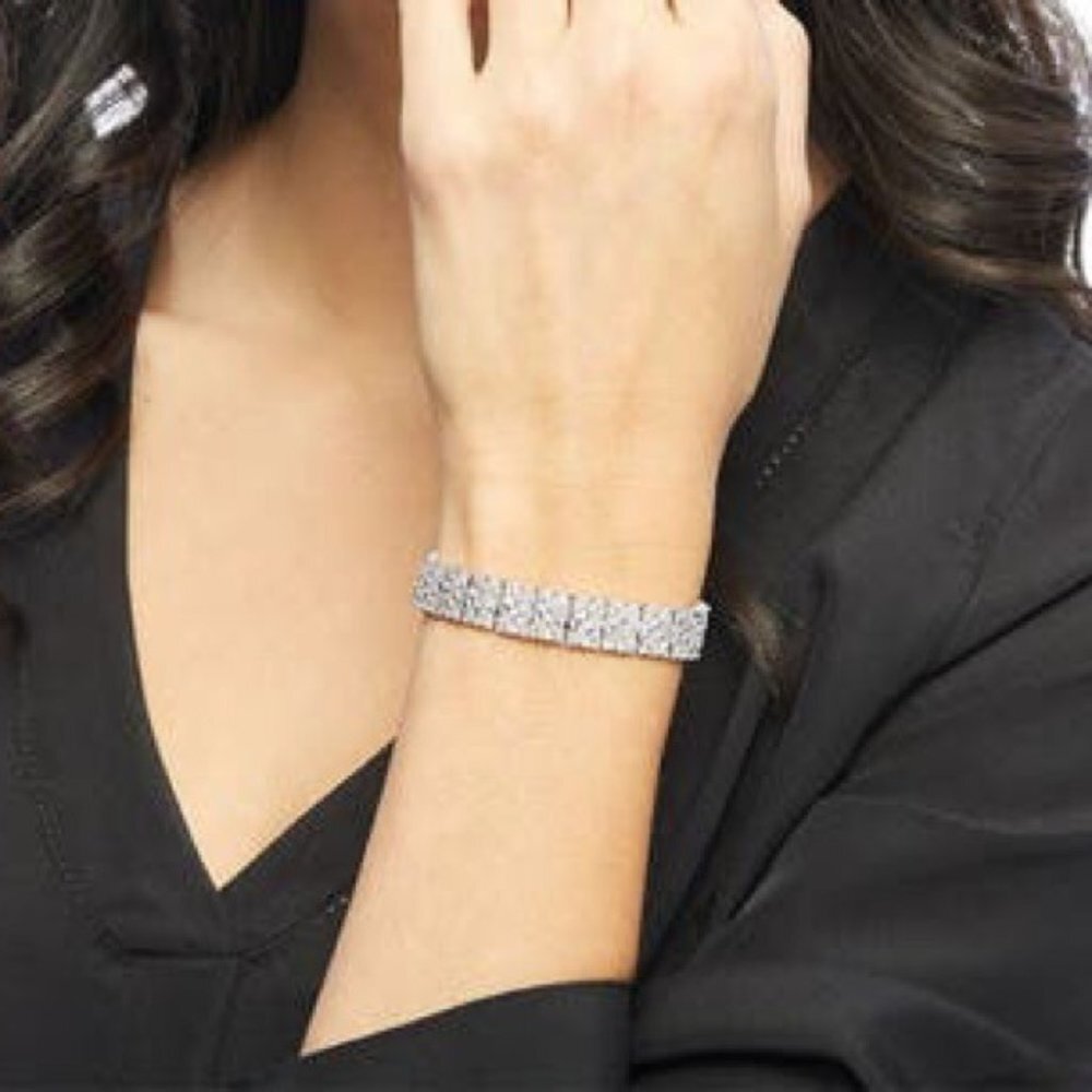 Diamond 1ct Set 3-Row Tennis Bracelet